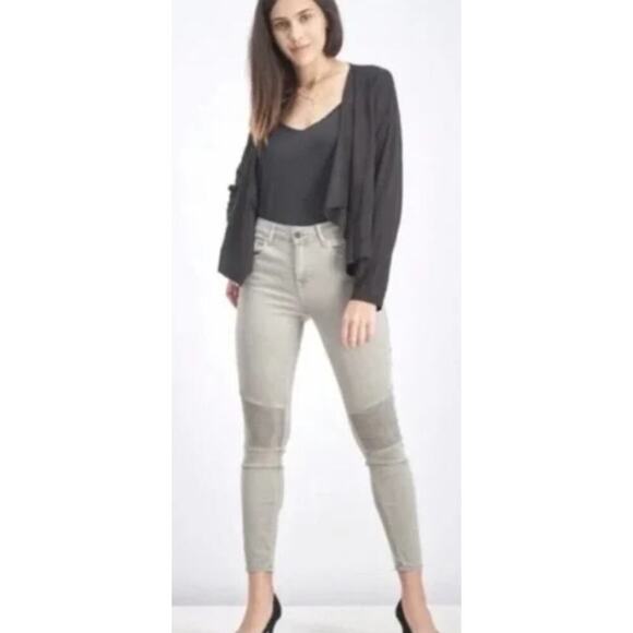 Pistola Audrey Moto Skinny Jean Dark Charcoal Gray Black Size 27 NWT - Picture 6 of 7